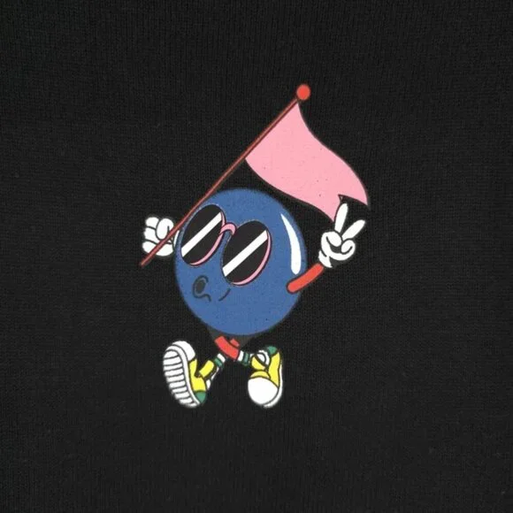 NWT ZARA “I’M OK WITH THIS” Text Print Black Crew Neck Knit Pullover Sweater M - Picture 9 of 11